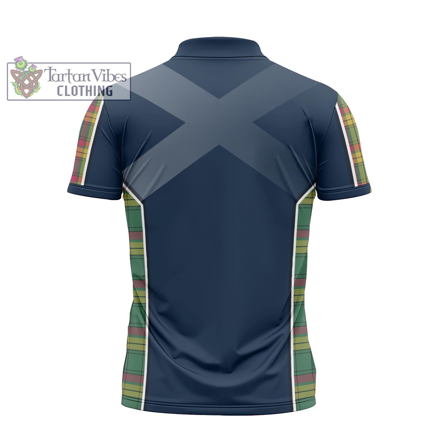 Tartan Vibes Clothing MacMillan Old Ancient Tartan Zipper Polo Shirt with Family Crest and Scottish Thistle Vibes Sport Style