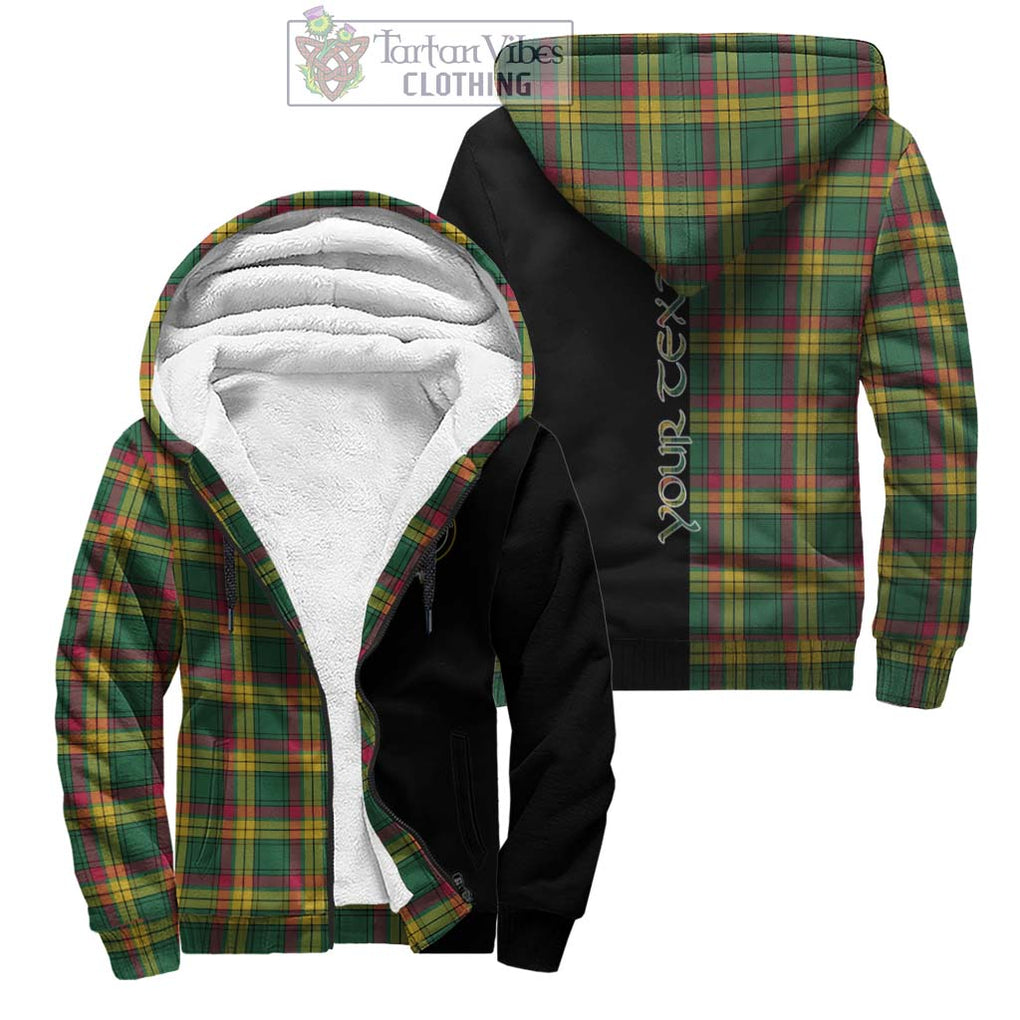 MacMillan Old Ancient Tartan Sherpa Hoodie with Family Crest and Half Of Me Style Unisex - Tartanvibesclothing Shop