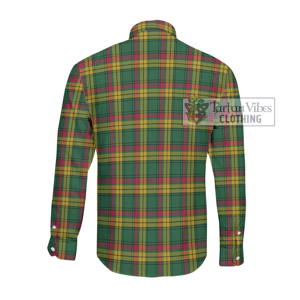 MacMillan Old Ancient Tartan Long Sleeve Button Shirt with Family Crest DNA In Me Style - Tartanvibesclothing Shop