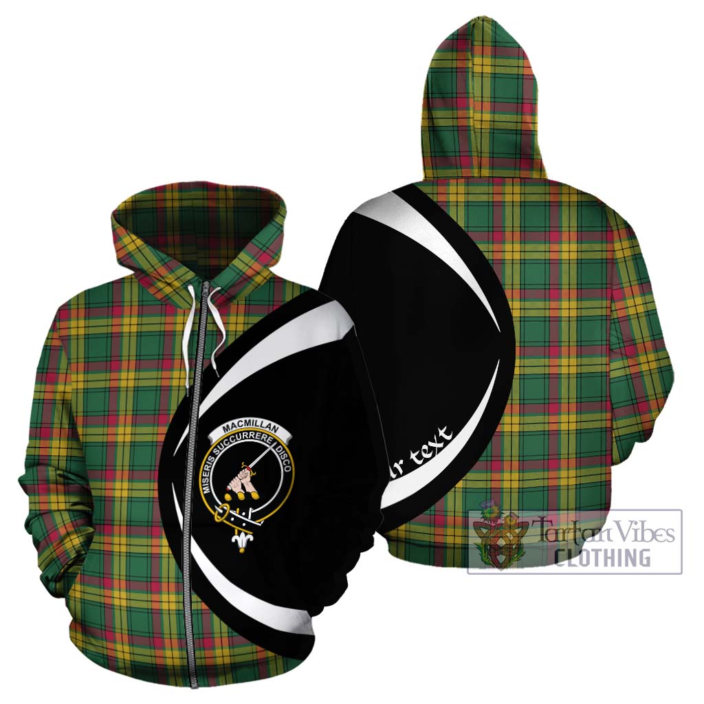 MacMillan Old Ancient Tartan Hoodie with Family Crest Circle Style - Tartan Vibes Clothing