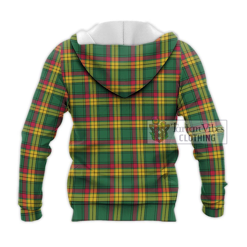 MacMillan Old Ancient Tartan Knitted Hoodie with Family Crest DNA In Me Style - Tartanvibesclothing Shop