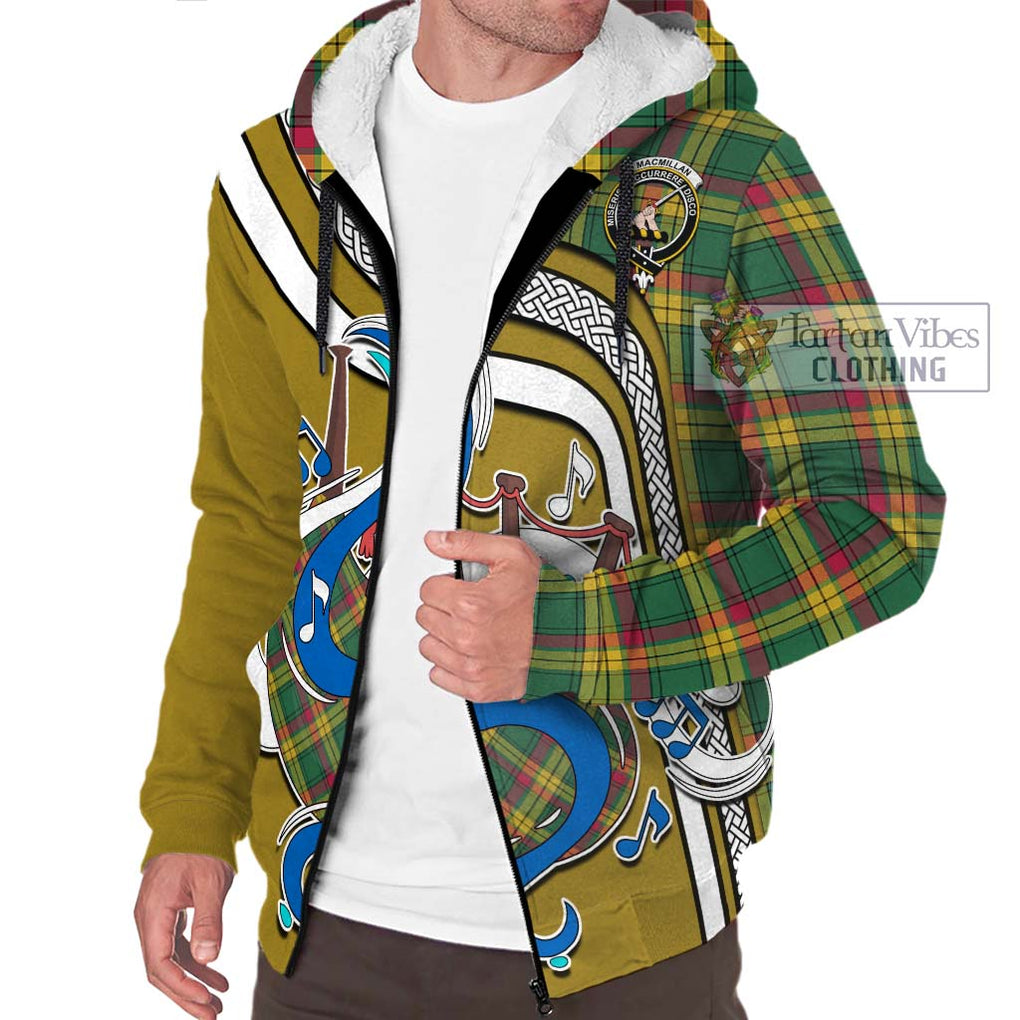 MacMillan Old Ancient Tartan Sherpa Hoodie with Epic Bagpipe Style Unisex - Tartanvibesclothing Shop