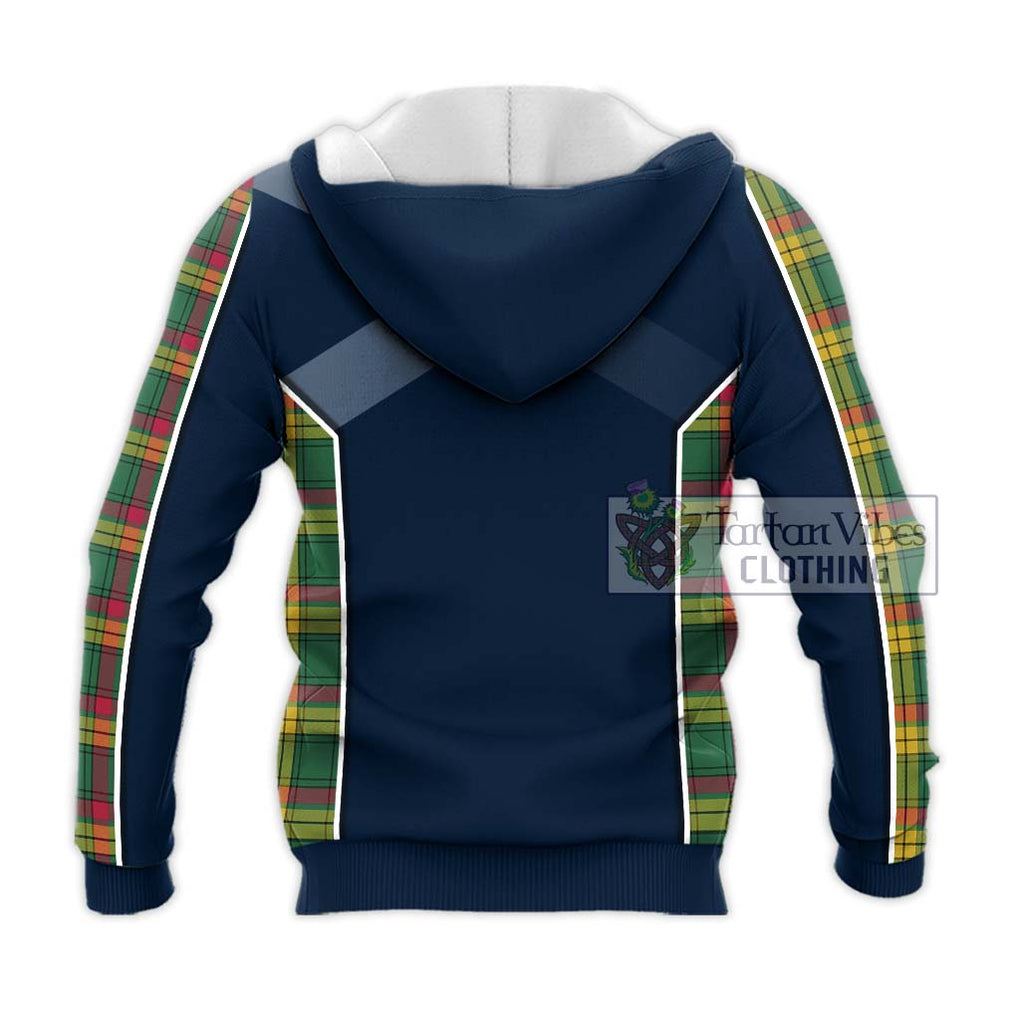 MacMillan Old Ancient Tartan Knitted Hoodie with Family Crest and Lion Rampant Vibes Sport Style - Tartan Vibes Clothing