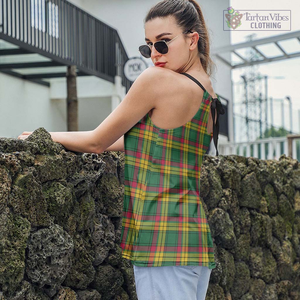 Tartan Vibes Clothing MacMillan Old Ancient Tartan Loose Halter Neck Camisole