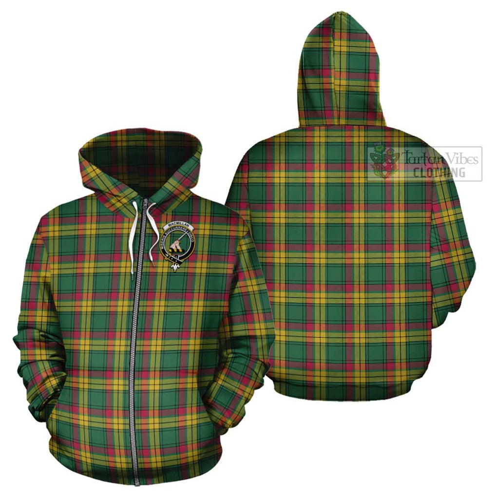 MacMillan Old Ancient Tartan Cotton Hoodie with Family Crest Zip Hoodie - Tartan Vibes Clothing