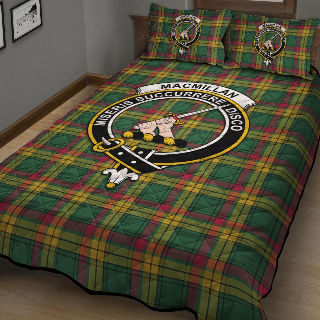 MacMillan Old Ancient Tartan Quilt Bed Set with Family Crest - Tartan Vibes Clothing