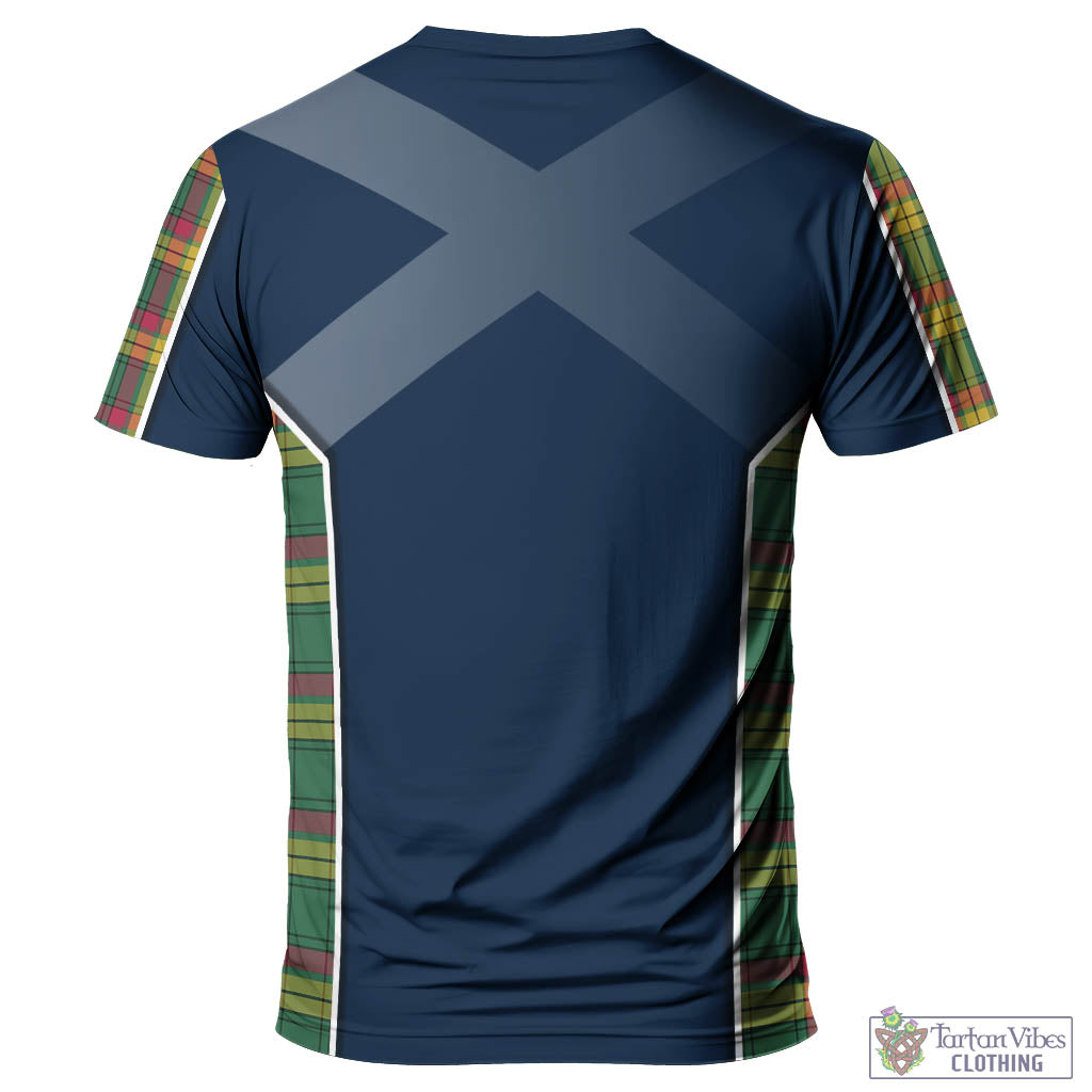 Tartan Vibes Clothing MacMillan Old Ancient Tartan T-Shirt with Family Crest and Lion Rampant Vibes Sport Style