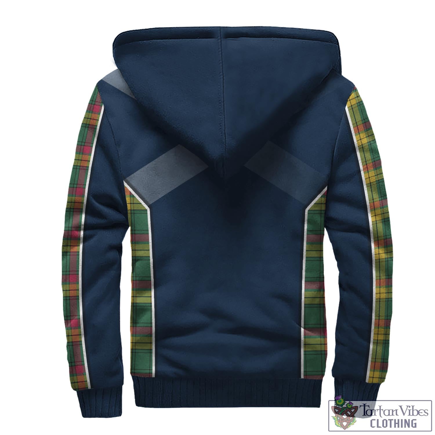 Tartan Vibes Clothing MacMillan Old Ancient Tartan Sherpa Hoodie with Family Crest and Lion Rampant Vibes Sport Style