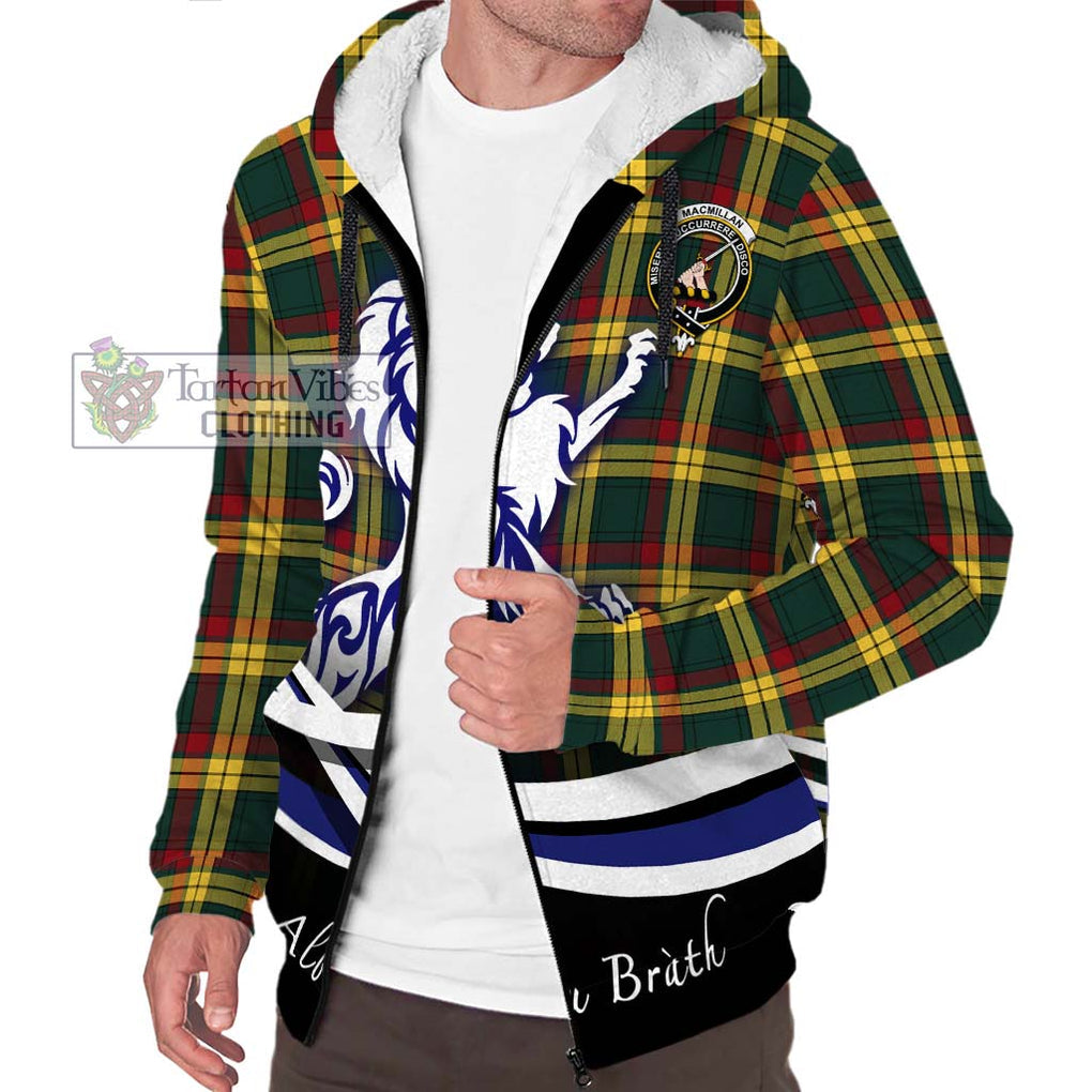 MacMillan Old Modern Tartan Sherpa Hoodie with Alba Gu Brath Regal Lion Emblem Unisex S - Tartanvibesclothing Shop