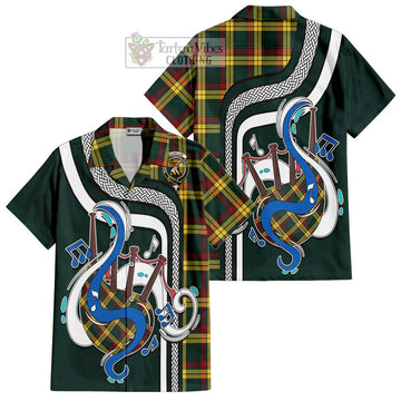 MacMillan Old Modern Tartan Short Sleeve Button Shirt with Epic Bagpipe Style