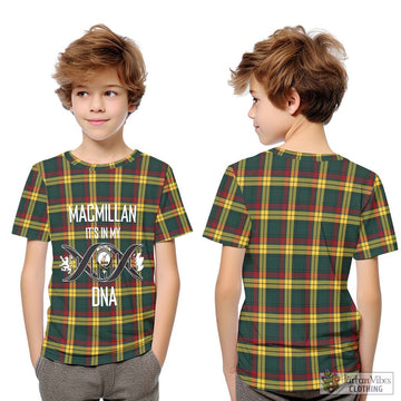 MacMillan Old Modern Tartan Kid T-Shirt with Family Crest DNA In Me Style