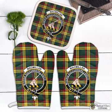 MacMillan Old Modern Tartan Combo Oven Mitt & Pot-Holder with Family Crest