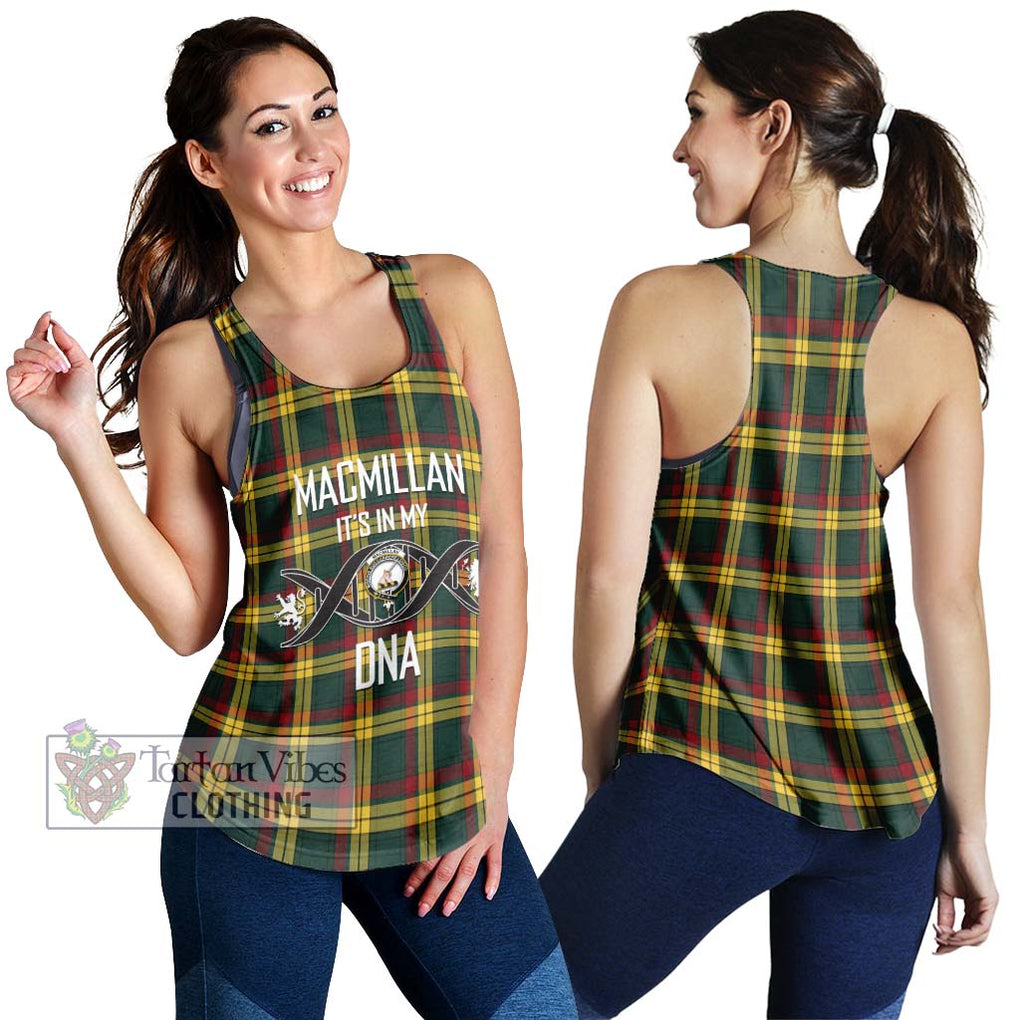 MacMillan Old Modern Tartan Women's Racerback Tanks with Family Crest DNA In Me Style 4XL - Tartanvibesclothing Shop