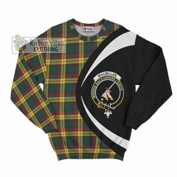 MacMillan Old Modern Tartan Sweatshirt with Family Crest Circle Style