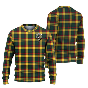 MacMillan Old Modern Tartan Knitted Sweater with Family Crest