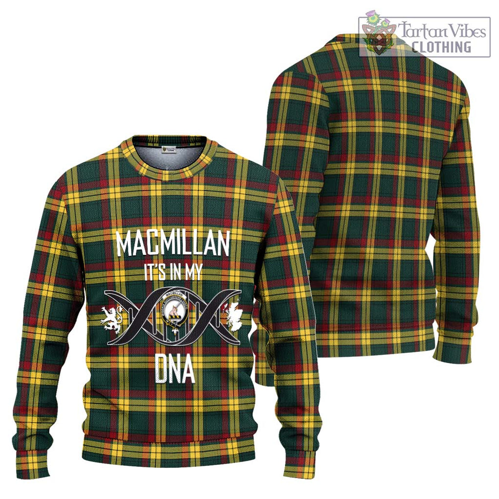 MacMillan Old Modern Tartan Knitted Sweater with Family Crest DNA In Me Style Unisex - Tartanvibesclothing Shop