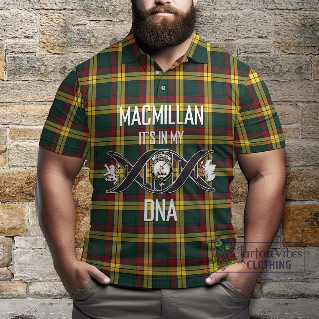 MacMillan Old Modern Tartan Polo Shirt with Family Crest DNA In Me Style Kid - Tartanvibesclothing Shop