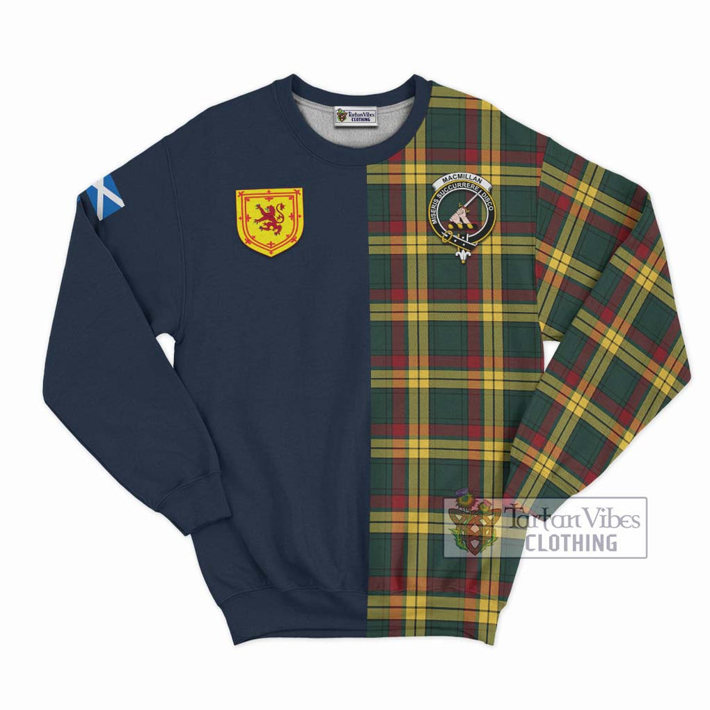 Tartan Vibes Clothing MacMillan Old Modern Tartan Sweatshirt with Scottish Lion Royal Arm Half Style