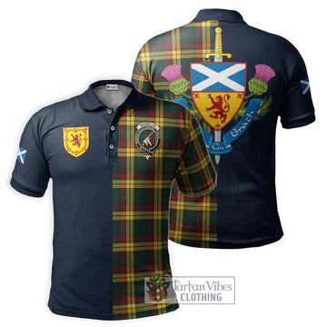 MacMillan Old Modern Tartan Polo Shirt Alba with Scottish Lion Royal Arm Half Style