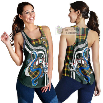 MacMillan Old Modern Tartan Women's Racerback Tanks with Epic Bagpipe Style