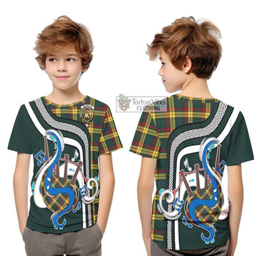 MacMillan Old Modern Tartan Kid T-Shirt with Epic Bagpipe Style