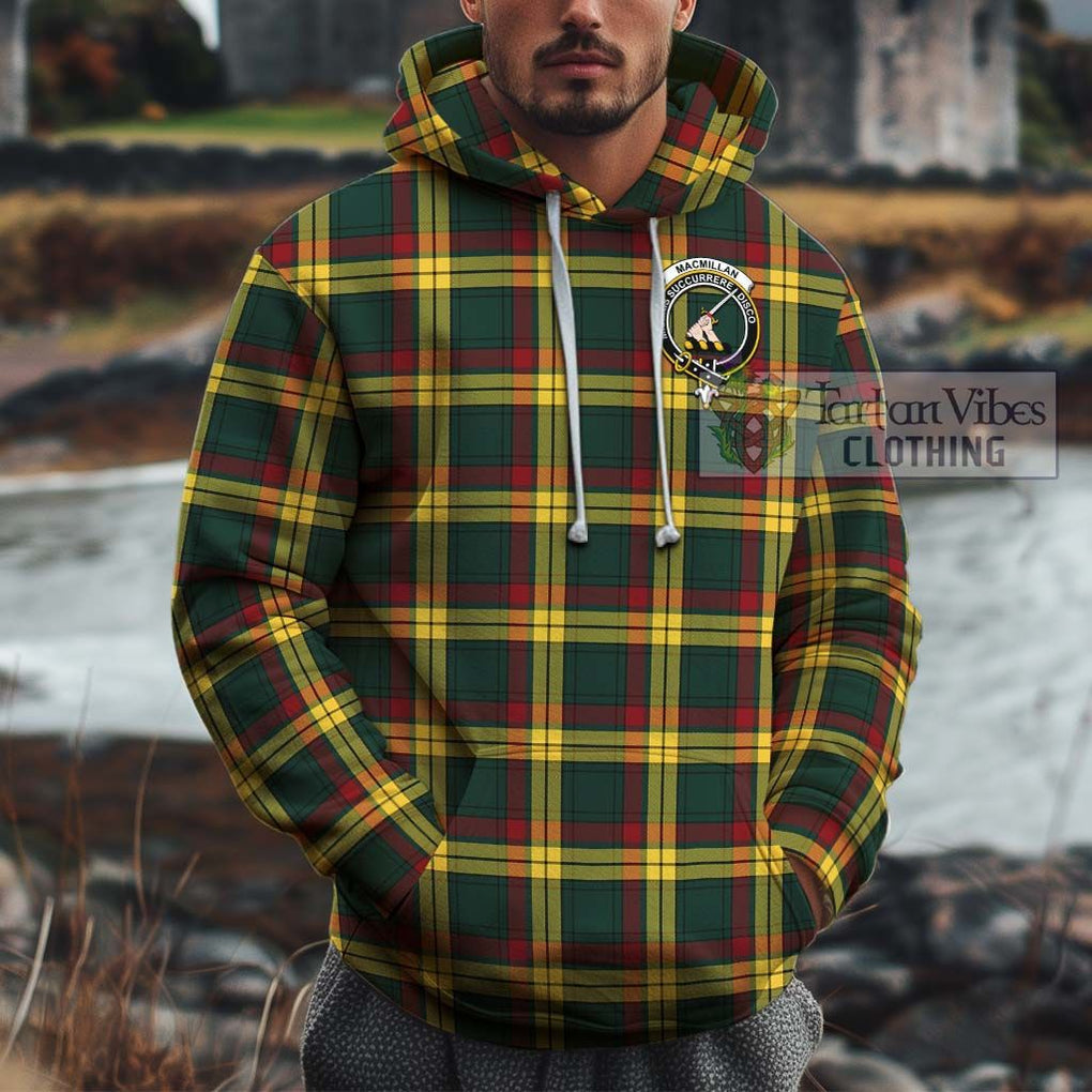 MacMillan Old Modern Tartan Cotton Hoodie with Family Crest Pullover Hoodie XS - Tartan Vibes Clothing