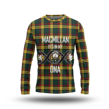 MacMillan Old Modern Tartan Long Sleeve T-Shirt with Family Crest DNA In Me Style