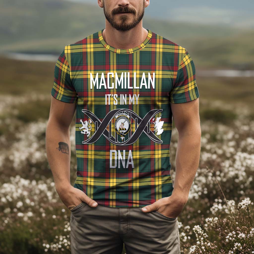 Tartan Vibes Clothing MacMillan Old Modern Tartan T-Shirt with Family Crest DNA In Me Style