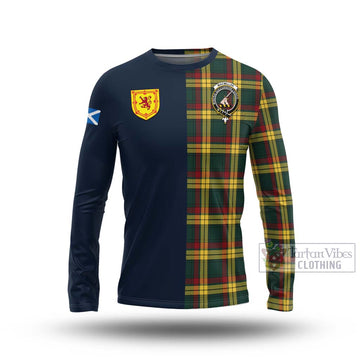 MacMillan Old Modern Tartan Long Sleeve T-Shirt with Scottish Lion Royal Arm Half Style