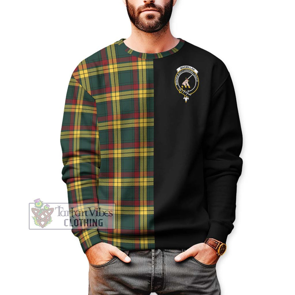 MacMillan Old Modern Tartan Sweatshirt with Family Crest and Half Of Me Style Unisex - Tartanvibesclothing Shop