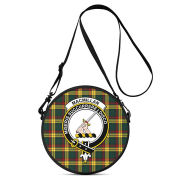 MacMillan Old Modern Tartan Round Satchel Bags with Family Crest