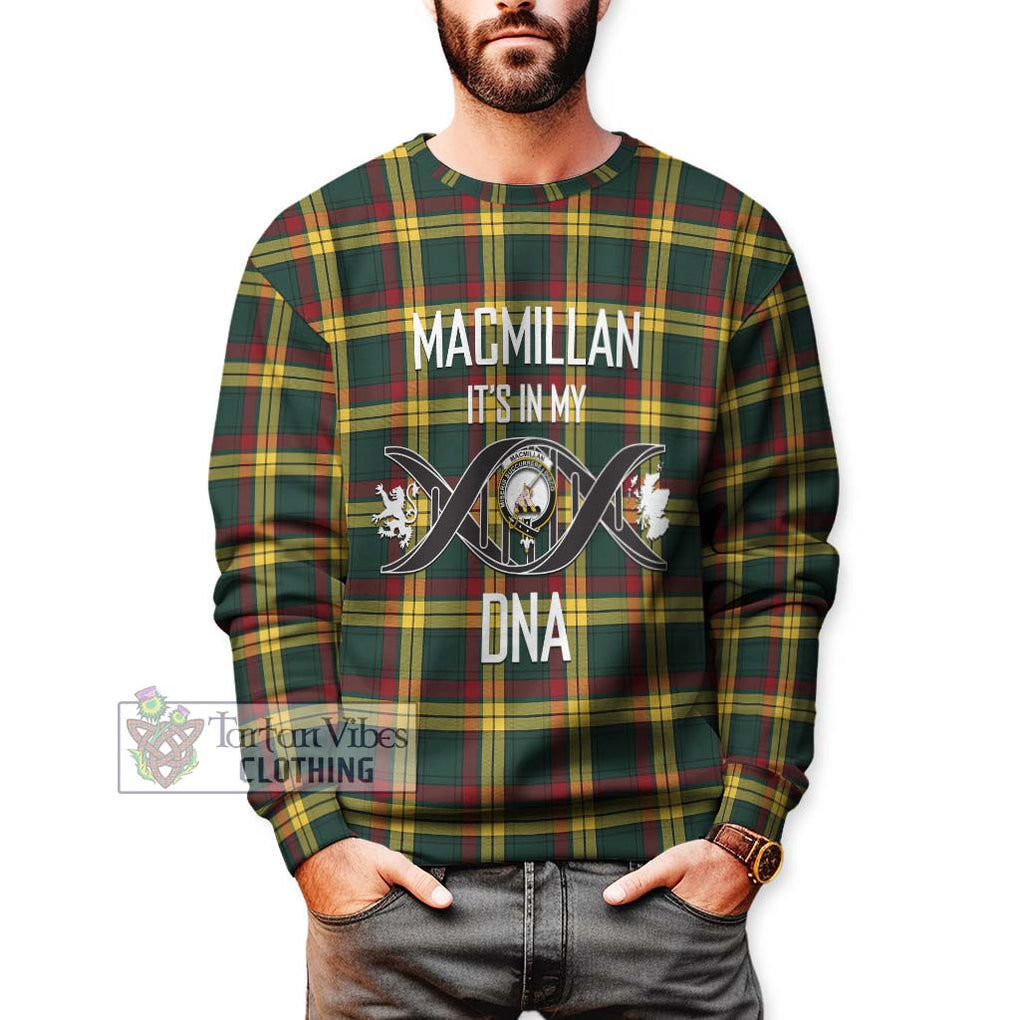 MacMillan Old Modern Tartan Sweatshirt with Family Crest DNA In Me Style Unisex - Tartanvibesclothing Shop