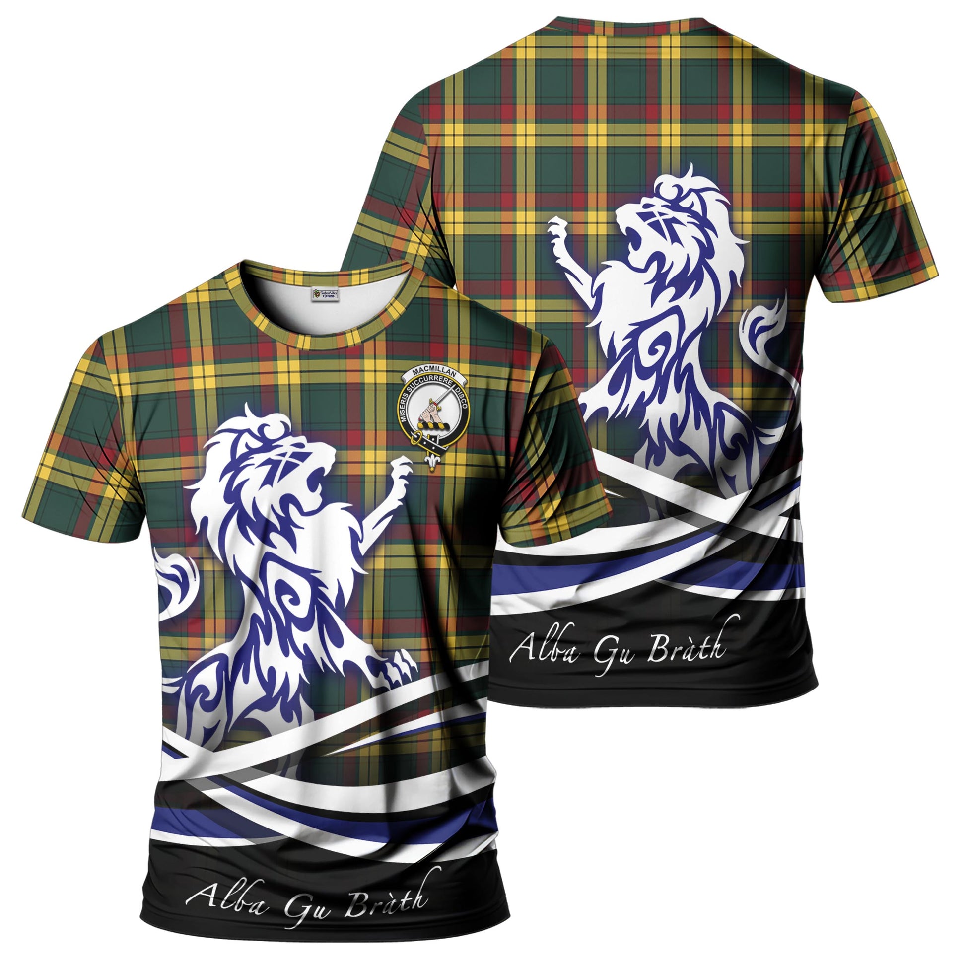 macmillan-old-modern-tartan-t-shirt-with-alba-gu-brath-regal-lion-emblem