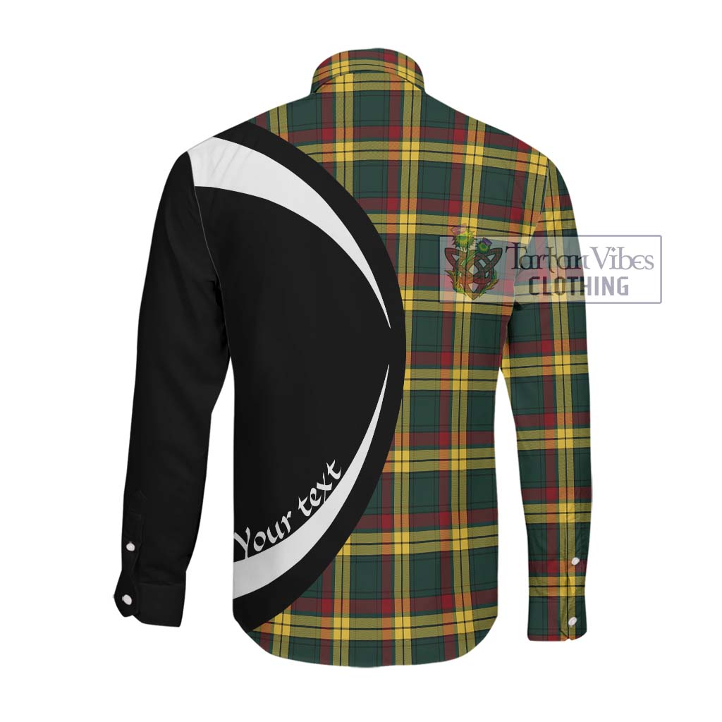 Tartan Vibes Clothing MacMillan Old Modern Tartan Long Sleeve Button Up with Family Crest Circle Style