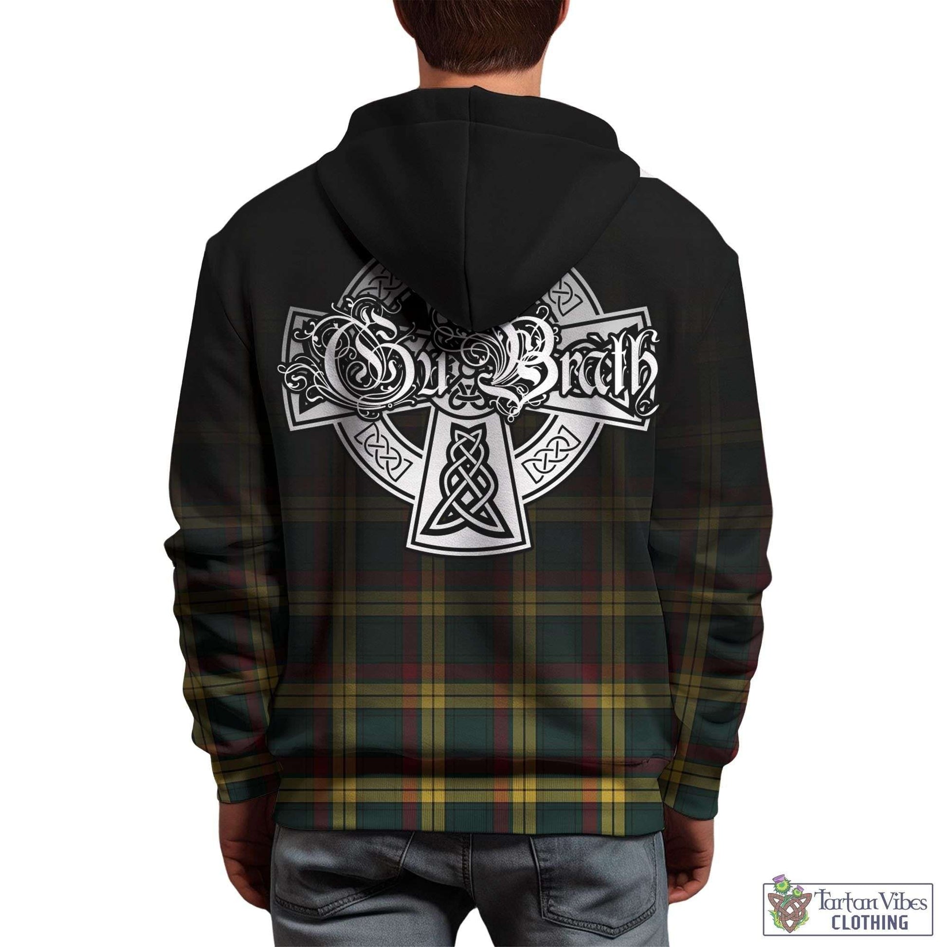 Tartan Vibes Clothing MacMillan Old Modern Tartan Hoodie Featuring Alba Gu Brath Family Crest Celtic Inspired