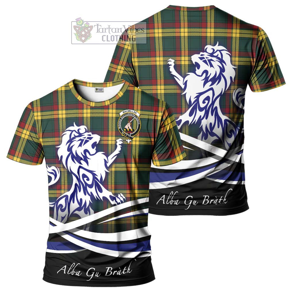 Tartan Vibes Clothing MacMillan Old Modern Tartan Cotton T-shirt with Alba Gu Brath Regal Lion Emblem