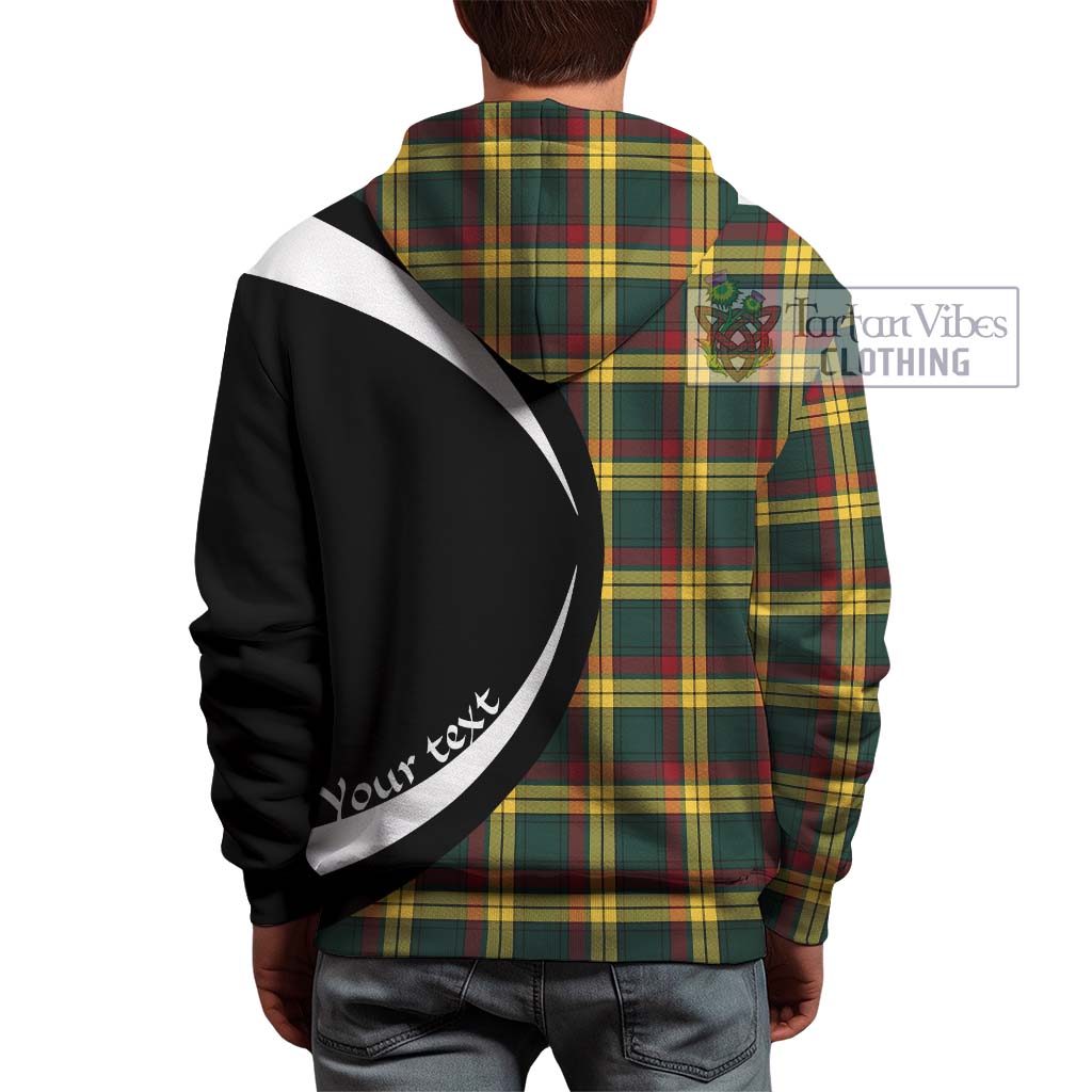 Tartan Vibes Clothing MacMillan Old Modern Tartan Hoodie with Family Crest Circle Style