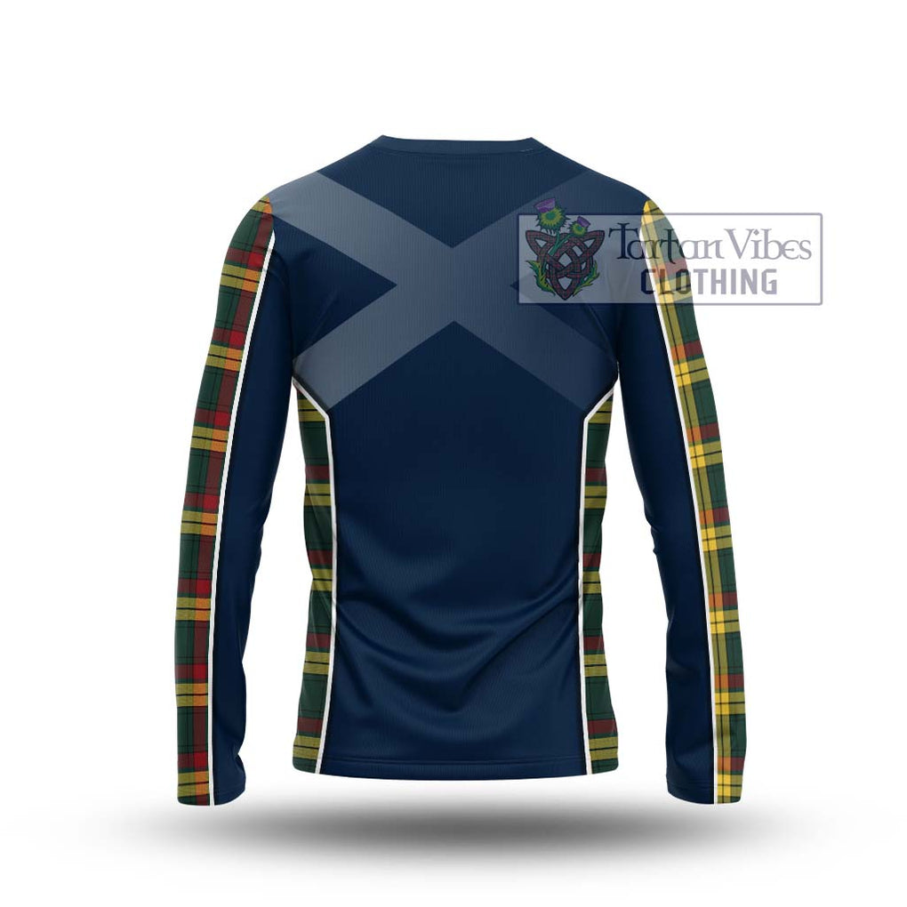 MacMillan Old Modern Tartan Long Sleeve T-Shirt with Family Crest and Lion Rampant Vibes Sport Style - Tartan Vibes Clothing