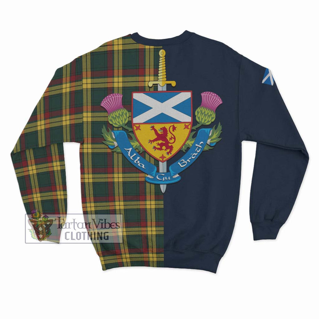 Tartan Vibes Clothing MacMillan Old Modern Tartan Sweatshirt with Scottish Lion Royal Arm Half Style