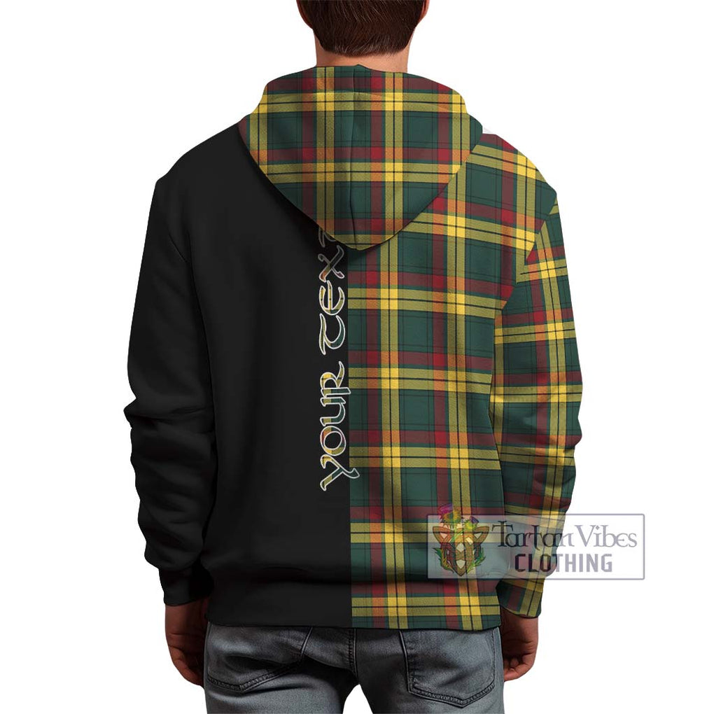 MacMillan Old Modern Tartan Hoodie with Family Crest and Half Of Me Style - Tartanvibesclothing Shop