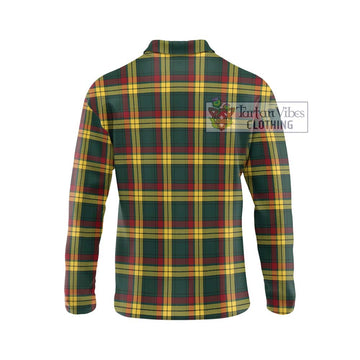 MacMillan Old Modern Tartan Long Sleeve Polo Shirt with Family Crest DNA In Me Style