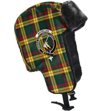 MacMillan Old Modern Tartan Winter Trapper Hat with Family Crest