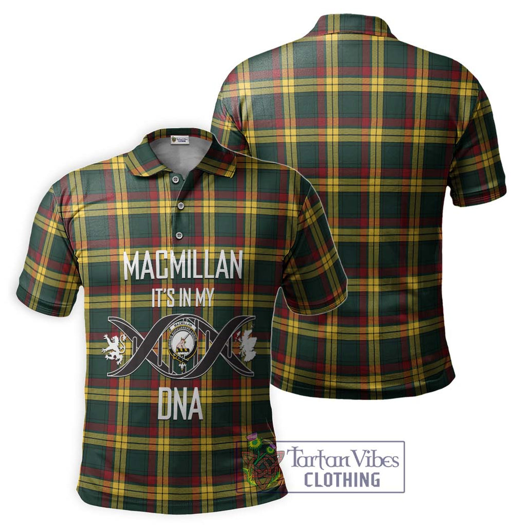 MacMillan Old Modern Tartan Polo Shirt with Family Crest DNA In Me Style - Tartanvibesclothing Shop