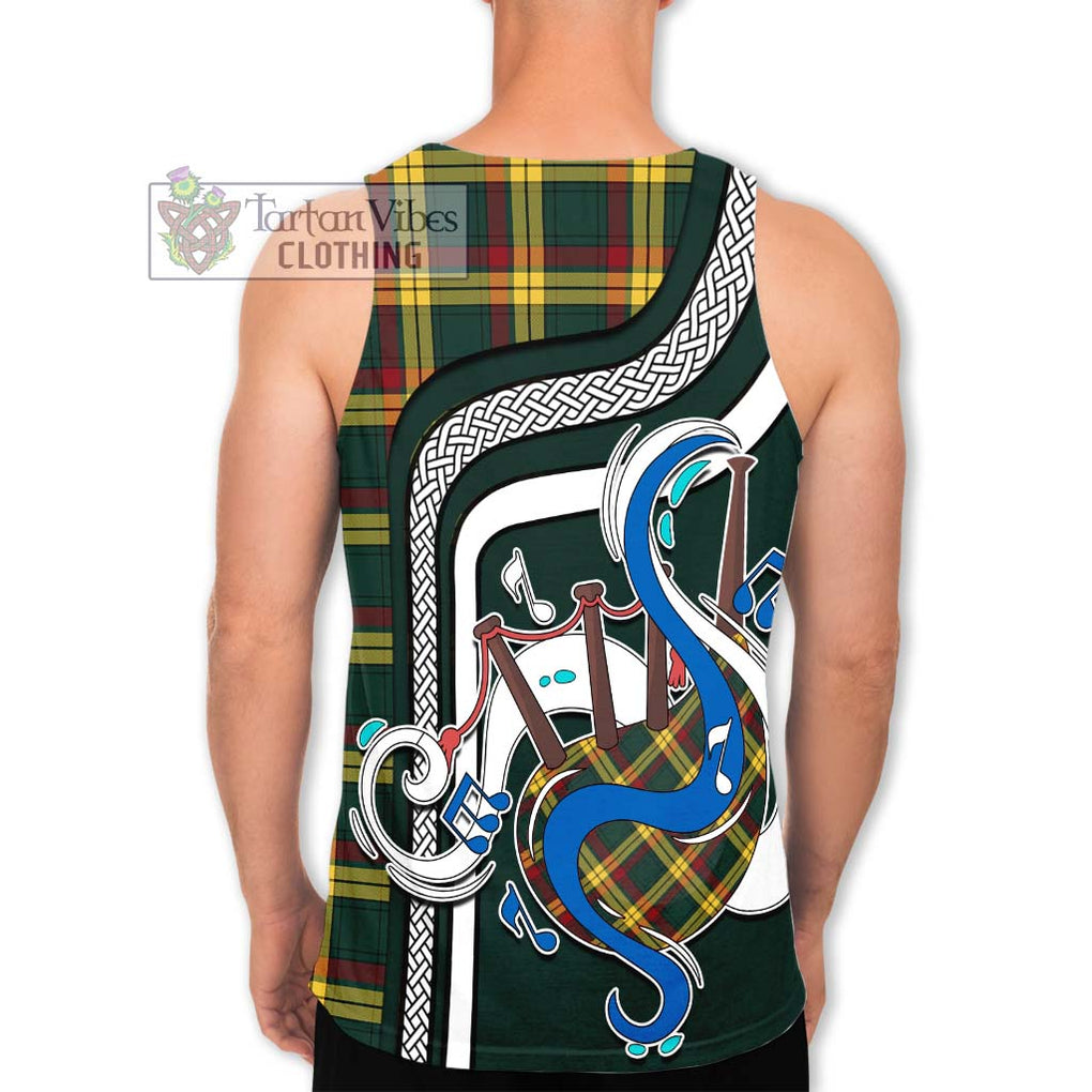 MacMillan Old Modern Tartan Men's Tank Top with Epic Bagpipe Style - Tartanvibesclothing Shop