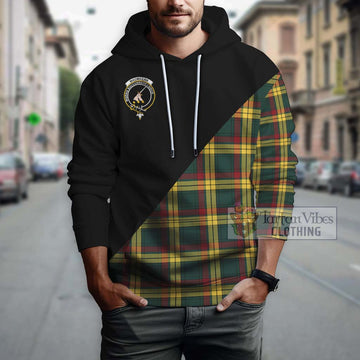 MacMillan Old Modern Tartan Hoodie with Family Crest and Military Logo Style