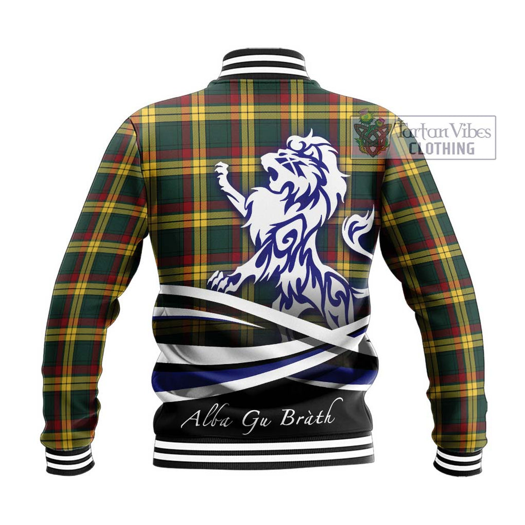 MacMillan Old Modern Tartan Baseball Jacket with Alba Gu Brath Regal Lion Emblem - Tartanvibesclothing Shop