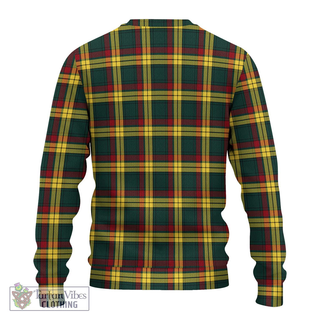 MacMillan Old Modern Tartan Knitted Sweater with Family Crest DNA In Me Style - Tartanvibesclothing Shop