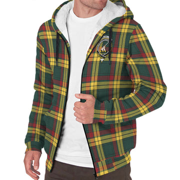 MacMillan Old Modern Tartan Sherpa Hoodie with Family Crest