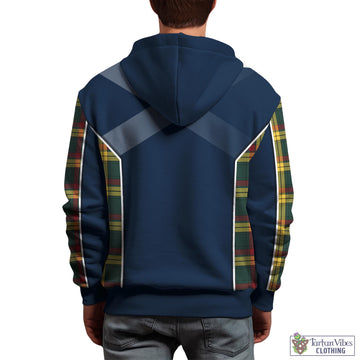 MacMillan Old Modern Tartan Hoodie with Family Crest and Scottish Thistle Vibes Sport Style