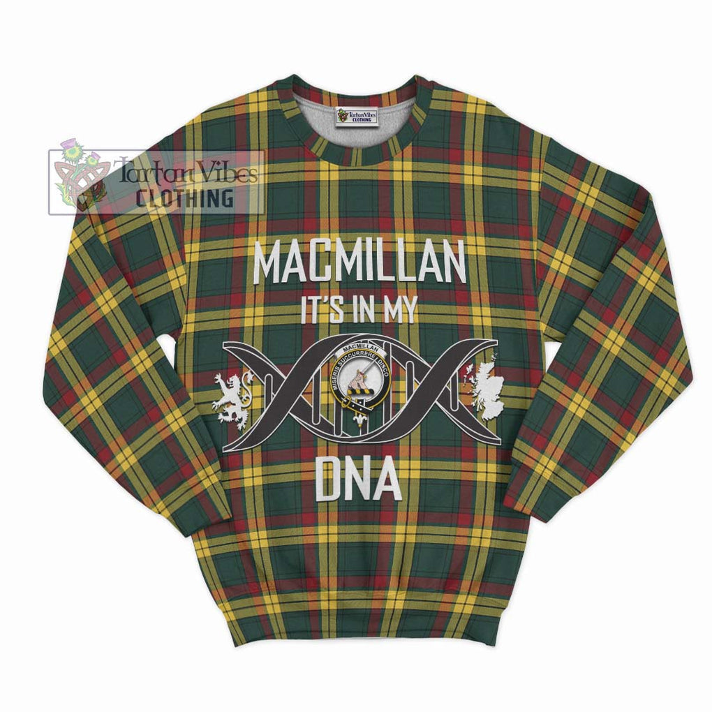 MacMillan Old Modern Tartan Sweatshirt with Family Crest DNA In Me Style - Tartanvibesclothing Shop